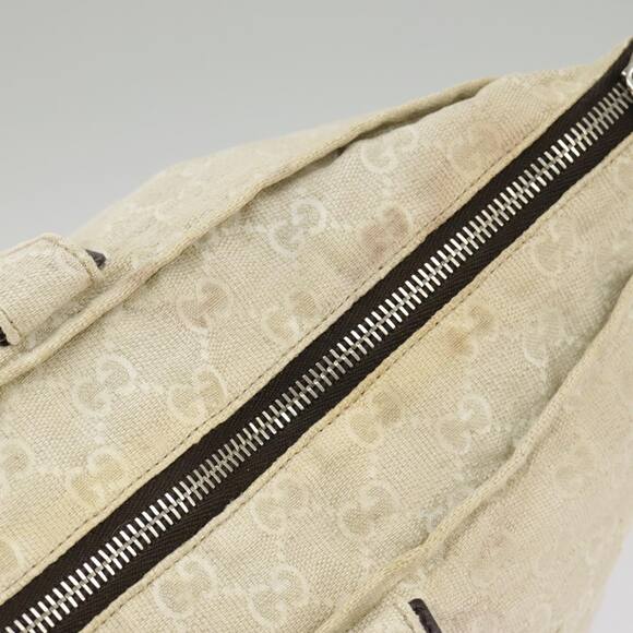 GUCCI GG Canvas Tote Bag Beige Silver - Picture 14 of 16
